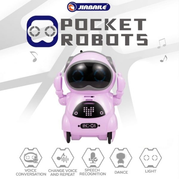 939A Pocket RC Robot Talking Interactive Dialogue Voice Recognition Record Singing Dancing Telling Story Mini RC 1.jpg 640x640 1 - Pocket Robot