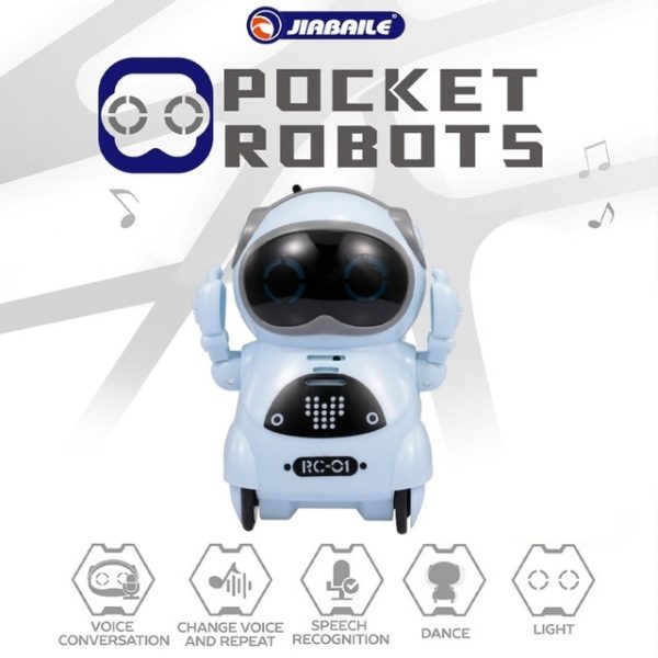 939A Pocket RC Robot Talking Interactive Dialogue Voice Recognition Record Singing Dancing Telling Story Mini RC 2.jpg 640x640 2 - Pocket Robot