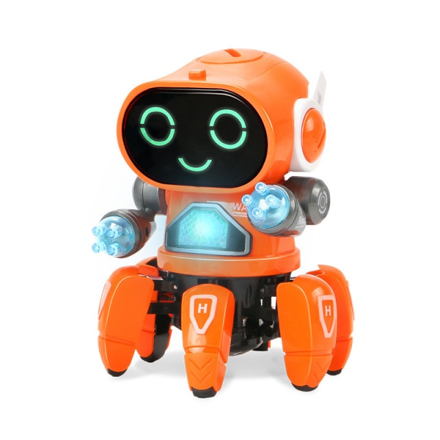 Orange 6-Claws Dancing Robot